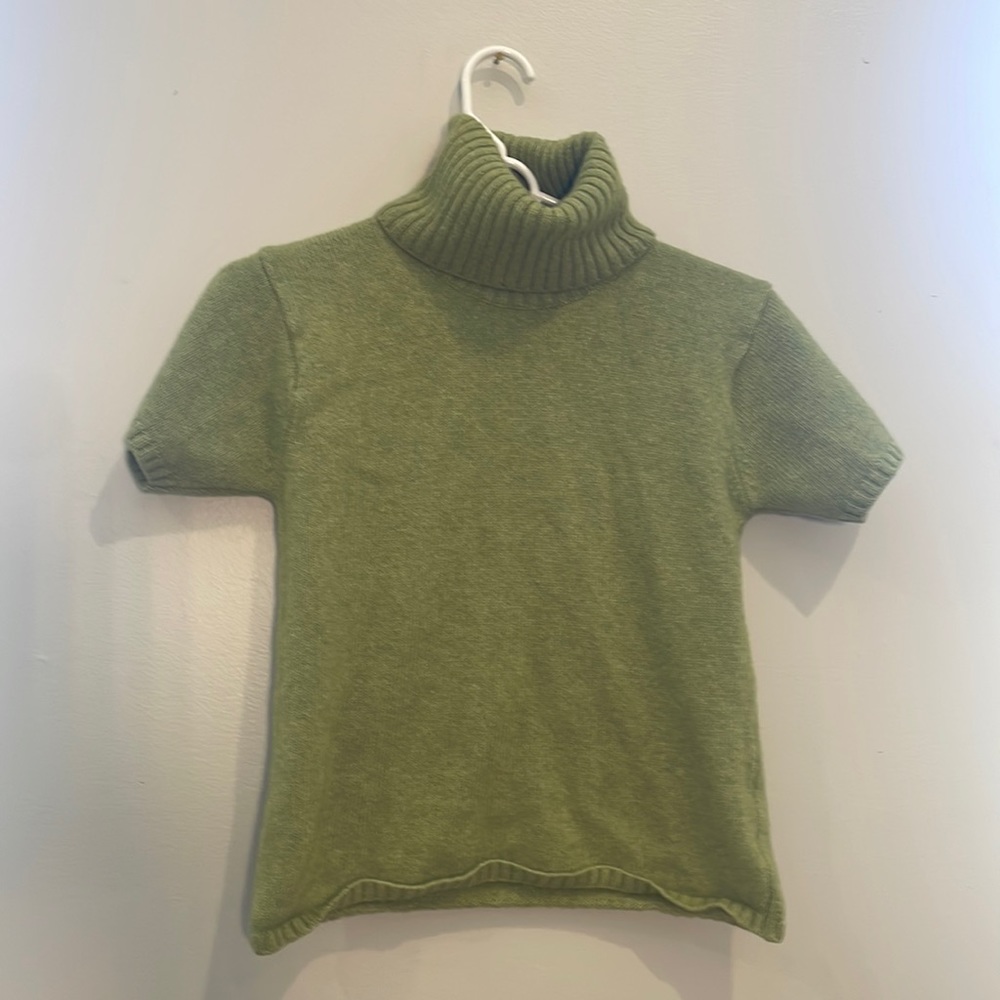 Green, Mock-Neck Turtleneck